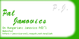 pal janovics business card